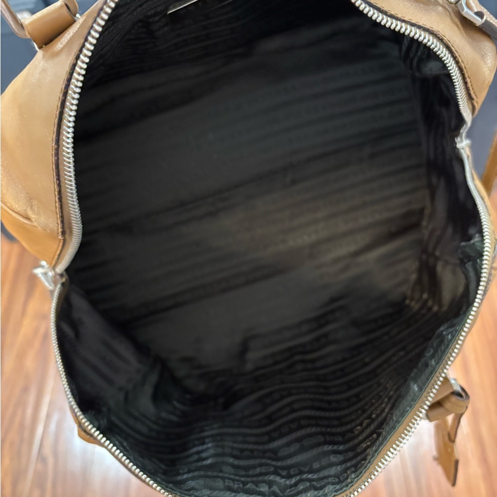 Prada Two Way Leather Shoulder Bag with Detachable Strap and Lock & Keys - Picture 16 of 16